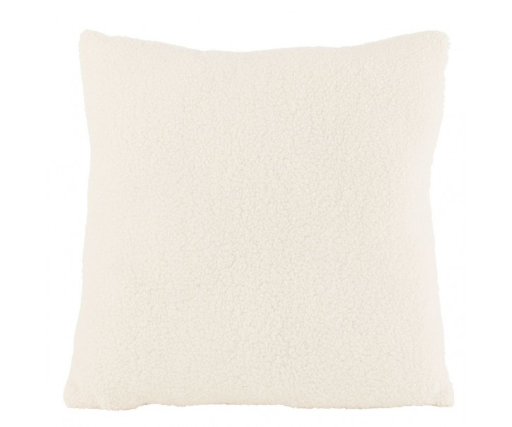 Bílý polštář Teddy Bouclé White - 45*45 cm J-Line by Jolipa