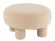 Béžová kulatá stolička Teddy Bouclé Beige - Ø 52*28 cm J-Line by Jolipa