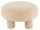 Béžová kulatá stolička Teddy Bouclé Beige - Ø 52*28 cm J-Line by Jolipa