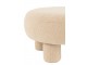 Béžová kulatá stolička Teddy Bouclé Beige - Ø 52*28 cm J-Line by Jolipa