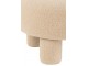 Béžová kulatá stolička s opěrkou Teddy Bouclé Beige - Ø 52*49 cm J-Line by Jolipa