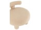 Béžová kulatá stolička s opěrkou Teddy Bouclé Beige - Ø 52*49 cm J-Line by Jolipa