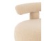 Béžová kulatá stolička s opěrkou Teddy Bouclé Beige - Ø 52*49 cm J-Line by Jolipa