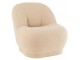 Béžová kulatá stolička/ křesílko s opěrkou Teddy Bouclé Beige - 78*88*72 cm J-Line by Jolipa