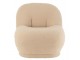 Béžová kulatá stolička/ křesílko s opěrkou Teddy Bouclé Beige - 78*88*72 cm J-Line by Jolipa