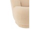 Béžová kulatá stolička/ křesílko s opěrkou Teddy Bouclé Beige - 78*88*72 cm J-Line by Jolipa
