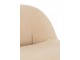Béžová kulatá stolička/ křesílko s opěrkou Teddy Bouclé Beige - 78*88*72 cm J-Line by Jolipa