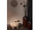 Béžová kulatá stolička s opěrkou Teddy Bouclé Beige - Ø 52*49 cm J-Line by Jolipa