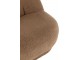 Hnědá kulatá stolička/ křesílko s opěrkou Teddy Bouclé Brown - 78*88*72 cm J-Line by Jolipa