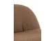 Hnědá kulatá stolička/ křesílko s opěrkou Teddy Bouclé Brown - 78*88*72 cm J-Line by Jolipa