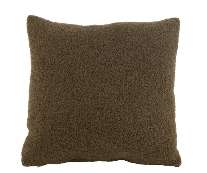 Tmavě zelený polštář Teddy Bouclé Green - 45*45 cm J-Line by Jolipa