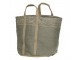 Zelená košíková jutová taška Basket Bag - 40*40*40/ 60 cm Chic Antique