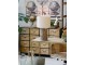 Stolní lampa s pletenou základnou a lněným stínidlem Pipp - 26*50 cm/ E27 Chic Antique