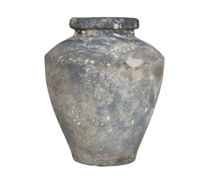 Šedá antik hliněná váza Grimaud - Ø 35*55 cm Chic Antique