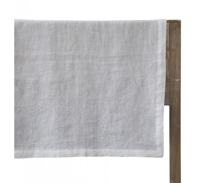 Béžový lněný ubrus Valine - 140*360 cm Chic Antique