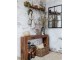 Hnědá antik dřevěná polička Grimaud - 60*15*14 cm Chic Antique
