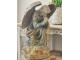 Béžovo-zelená antik dekorace socha anděla Angel Baroque - 41*45*65 cm Clayre & Eef