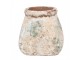 Dekorativní béžový antik terakotový květináč Teracci M - 14*14*13 cm Clayre & Eef
