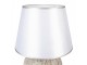 Šedá terakotová stolní lampa Teracci se stříbrným stínidlem - Ø 35*59cm Clayre & Eef