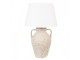 Béžová terakotová stolní lampa Teracci s bílým stínidlem - Ø 40*65 cm Clayre & Eef