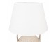 Béžová terakotová stolní lampa Teracci s bílým stínidlem - Ø 40*65 cm Clayre & Eef