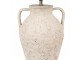 Béžová terakotová stolní lampa Teracci s bílým stínidlem - Ø 40*65 cm Clayre & Eef