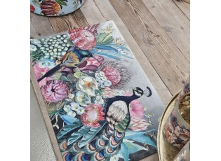 Barevná rohožka s květy a pávem Peacock - 75*50*1cm