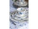 Bílý dezertní talíř s modrými růžičkami Blue Rose Blooming - Ø 20*2 cm Clayre & Eef