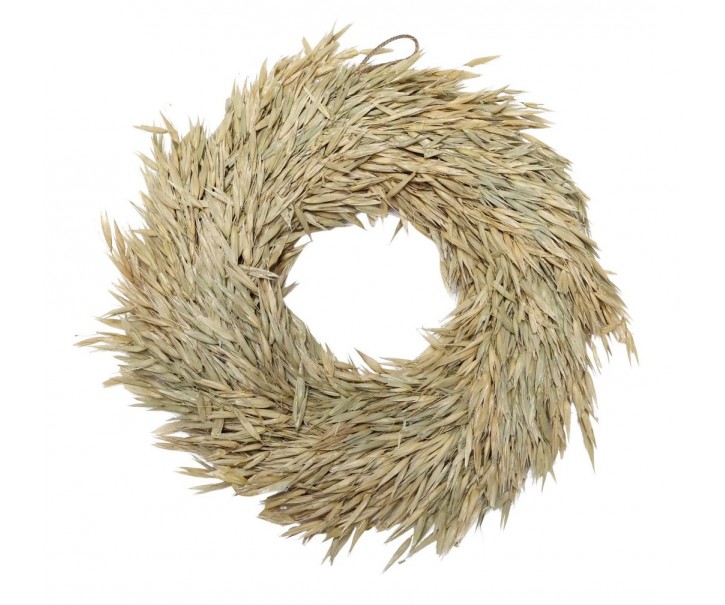 Přírodní slaměný dekorativní věnec s klasy Fleur - Ø 30 cm Chic Antique