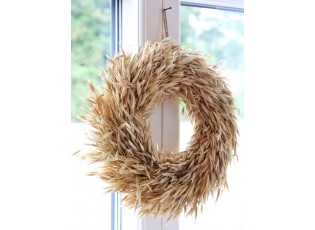 Přírodní slaměný dekorativní věnec s klasy Fleur - Ø 30 cm