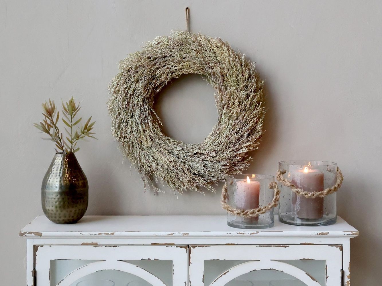 Přírodní dekorativní věnec s trávou Fleur - Ø 35 cm Chic Antique Přírodní dekorativní věnec s trávou Fleur - Ø 35 cm Chic Antique