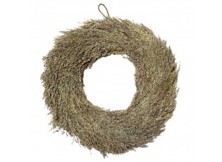 Přírodní dekorativní věnec s trávou Fleur - Ø 35 cm