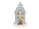 Modrá vánoční perníková chaloupka Gingerbread House - 13*13*20 cm Clayre & Eef