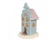 Modrá vánoční perníková chaloupka Gingerbread House - 13*13*20 cm Clayre & Eef