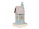 Modrá vánoční perníková chaloupka Gingerbread House - 13*13*20 cm Clayre & Eef
