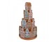 Svítící perníková věž z barevných chaloupek Gingerbread House - Ø 18*33 cm / 3*AAA Clayre & Eef