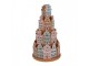 Svítící perníková věž z barevných chaloupek Gingerbread House - Ø 18*33 cm / 3*AAA Clayre & Eef