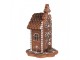 Vánoční perníková chaloupka s Led světýlky Gingerbread House - 13*13*20 cm / 2*AAA Clayre & Eef