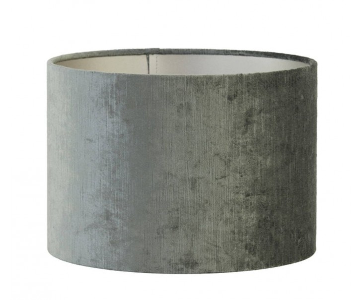 Šedé antracitové sametové stínidlo na lampu Gemstone - Ø 50* 38cm/ E27 Light & Living