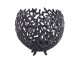Černý antik kovový děrovaný svícen Famari L - Ø 20 * 17 cm Light & Living
