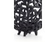 Černý antik kovový děrovaný svícen Famari L - Ø 20 * 17 cm Light & Living