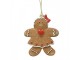 Hnědá vánoční ozdoba Perníček Gingerbread - 7*1*8 cm Clayre & Eef