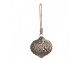 Skleněná vánoční ozdoba Éclat Bronze XS - 8*8 cm Clayre & Eef
