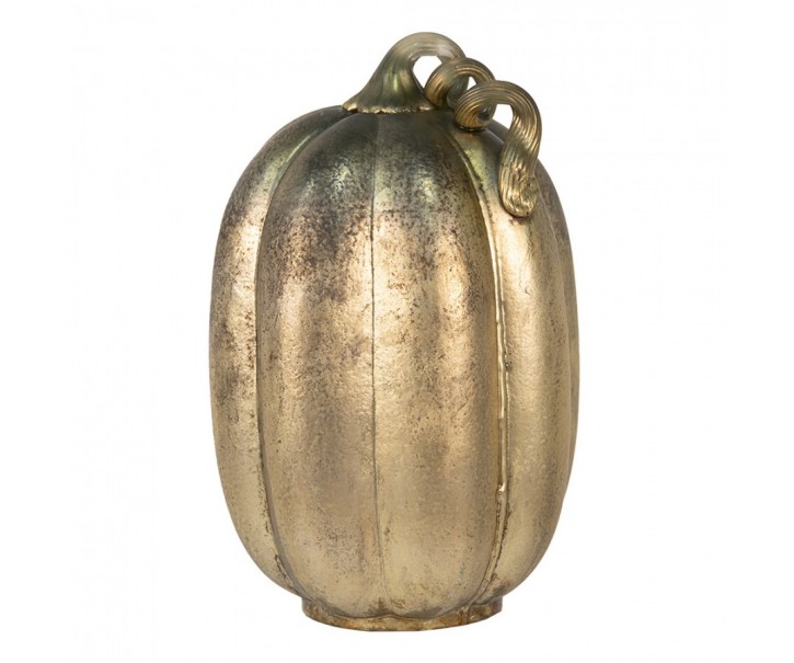 Zlatá antik skleněná dekorace dýně Pumpkin - Ø 17*27 cm
