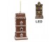 Závěsná svítící ozdoba perníková chaloupka Gingerbread House - 7*6*12/24 cm Clayre & Eef