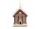 Závěsná svítící ozdoba perníková chaloupka Gingerbread House - 9*6*10/21 cm Clayre & Eef