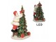 Svítící dekorace Santa zdobící stromek Merry Christmas - 15*10*22 cm Clayre & Eef