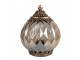 Měděná skleněná svítící LED lucerna Balli - Ø 15*19 cm Clayre & Eef