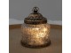 Růžová skleněná svítící LED lucerna Balli - Ø 10*13 cm Clayre & Eef