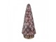 Tmavě červený skleněný dekorační svítící stromek LED Tree - Ø 11*24 cm Clayre & Eef